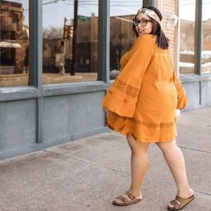 Spell Serenade Tunic Dress Marigold 3XL – Preloved Boho Mini Dress